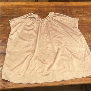 SHEIN Cream Ruched Sleeveless Blouse